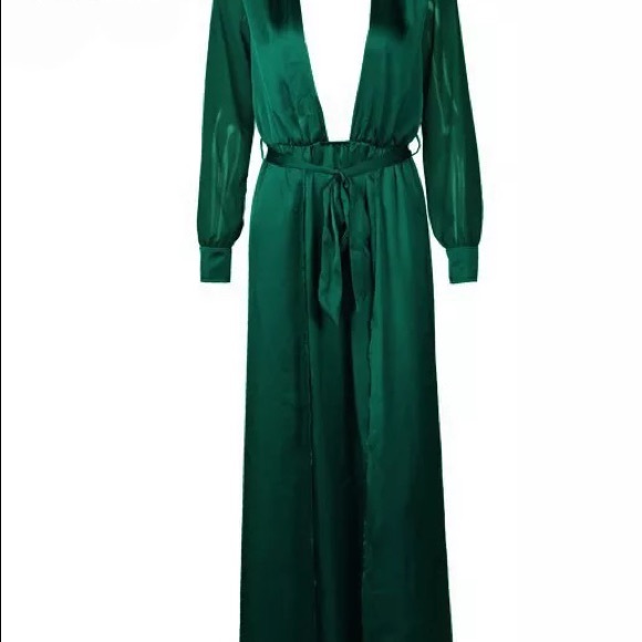 Long emerald green dress - Picture 3 of 3